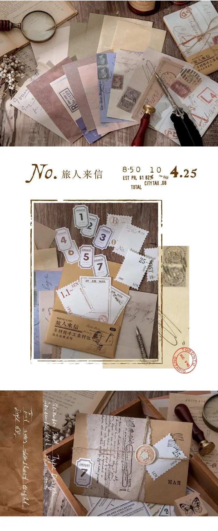 30 pcs/lot Vintage Background paper Diy Scrapbooking material paper Decorative Labels junk journal Stationery supplies