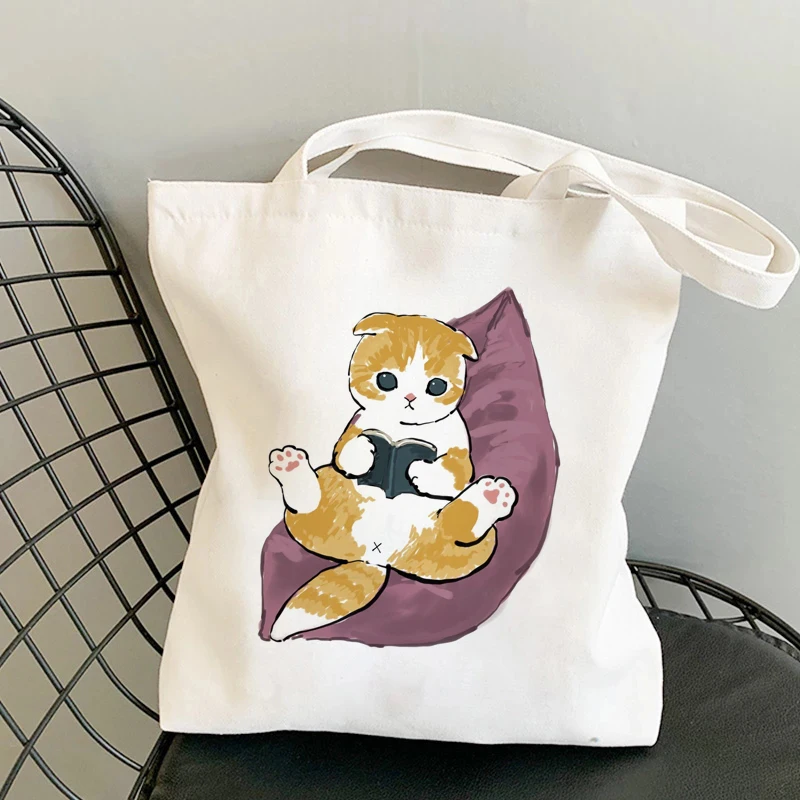 Shoulder Bags for Girls Fashion Shopper Bag Kawaii Cats Cute Animal Bags Shopping Bag Canvas Bags Tote Bag Handbags Casual Girl