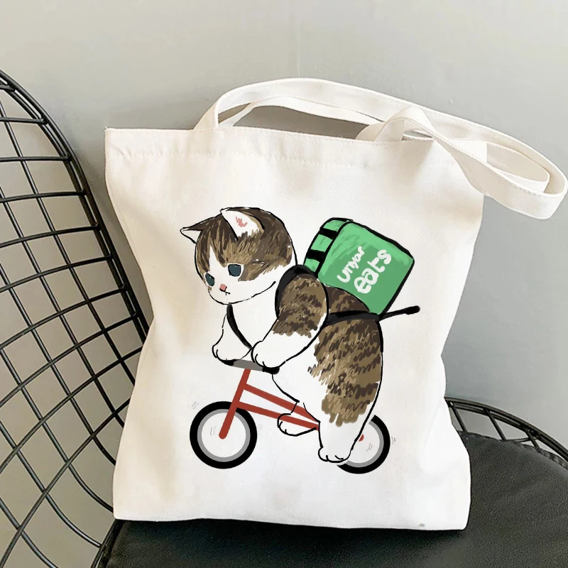 Shoulder Bags for Girls Fashion Shopper Bag Kawaii Cats Cute Animal Bags Shopping Bag Canvas Bags Tote Bag Handbags Casual Girl