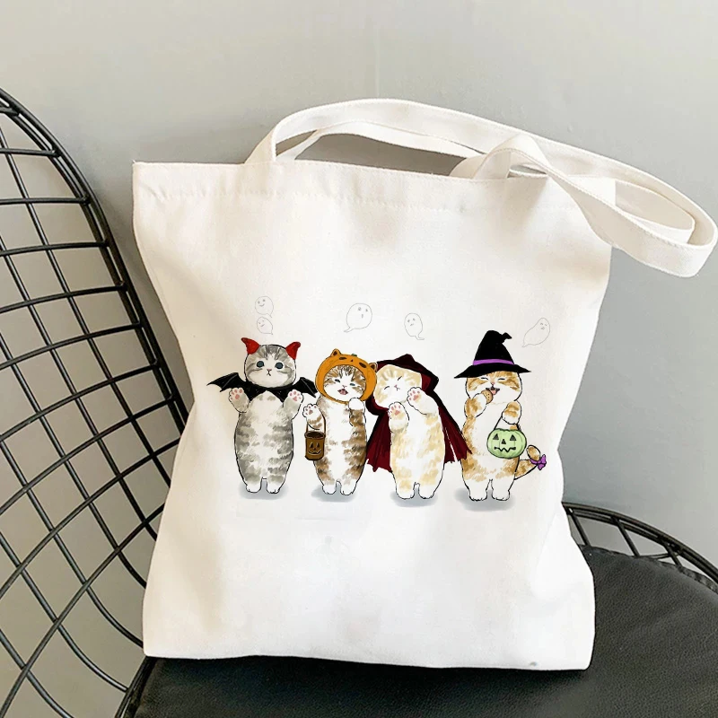 Shoulder Bags for Girls Fashion Shopper Bag Kawaii Cats Cute Animal Bags Shopping Bag Canvas Bags Tote Bag Handbags Casual Girl
