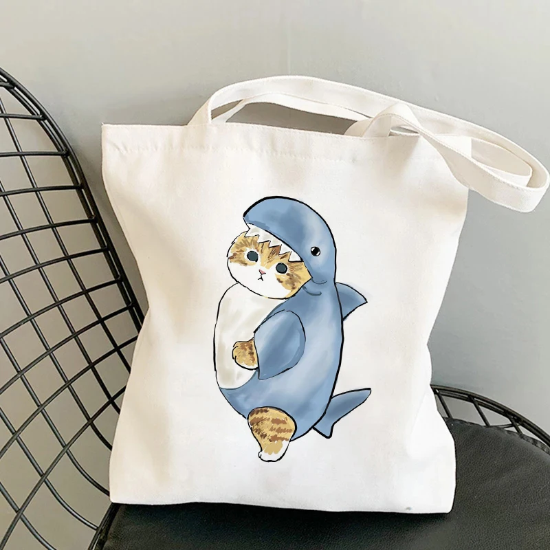 Shoulder Bags for Girls Fashion Shopper Bag Kawaii Cats Cute Animal Bags Shopping Bag Canvas Bags Tote Bag Handbags Casual Girl