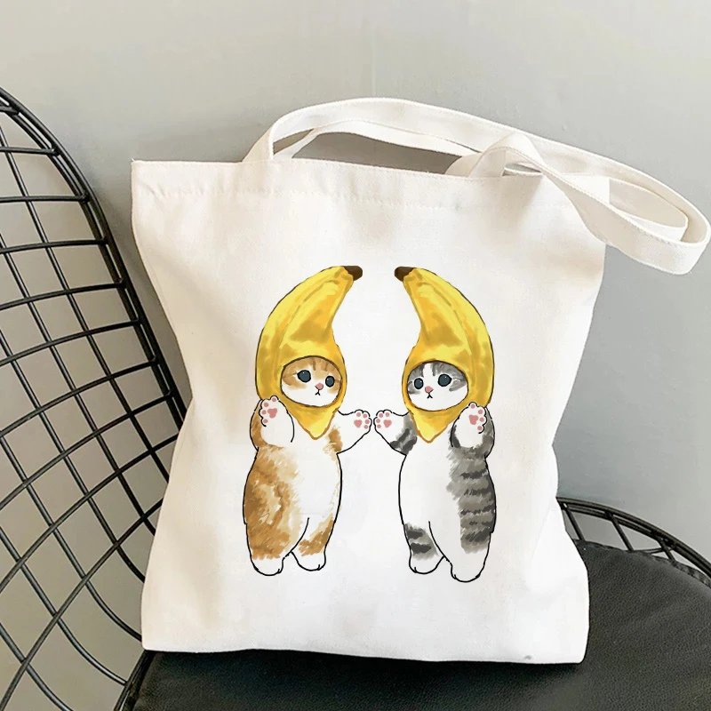 Shoulder Bags for Girls Fashion Shopper Bag Kawaii Cats Cute Animal Bags Shopping Bag Canvas Bags Tote Bag Handbags Casual Girl