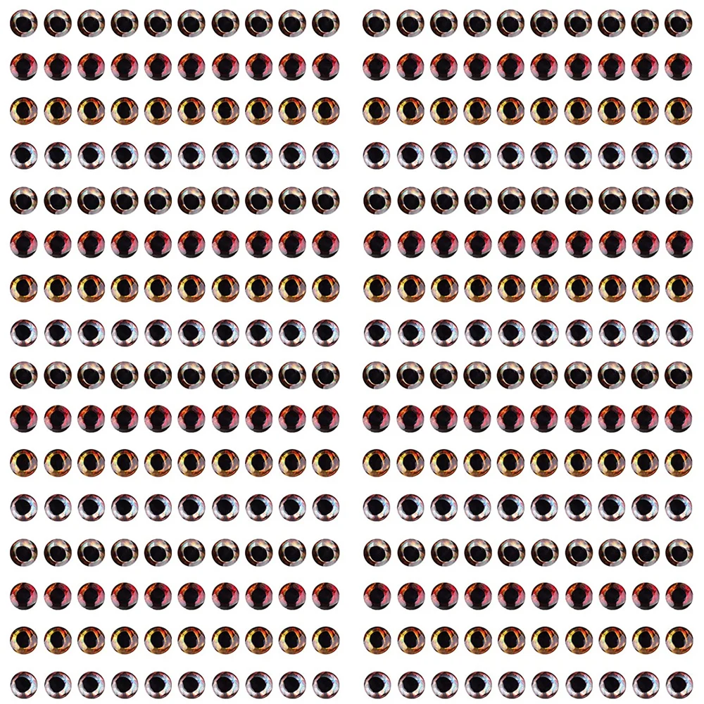 320Pcs Fish eyes for lures 4D 3mm 4mm 5mm 6mm Simulation Fishing eyes Fly Tying Minnow Bait Artificial Crafts DIY Making Tackle