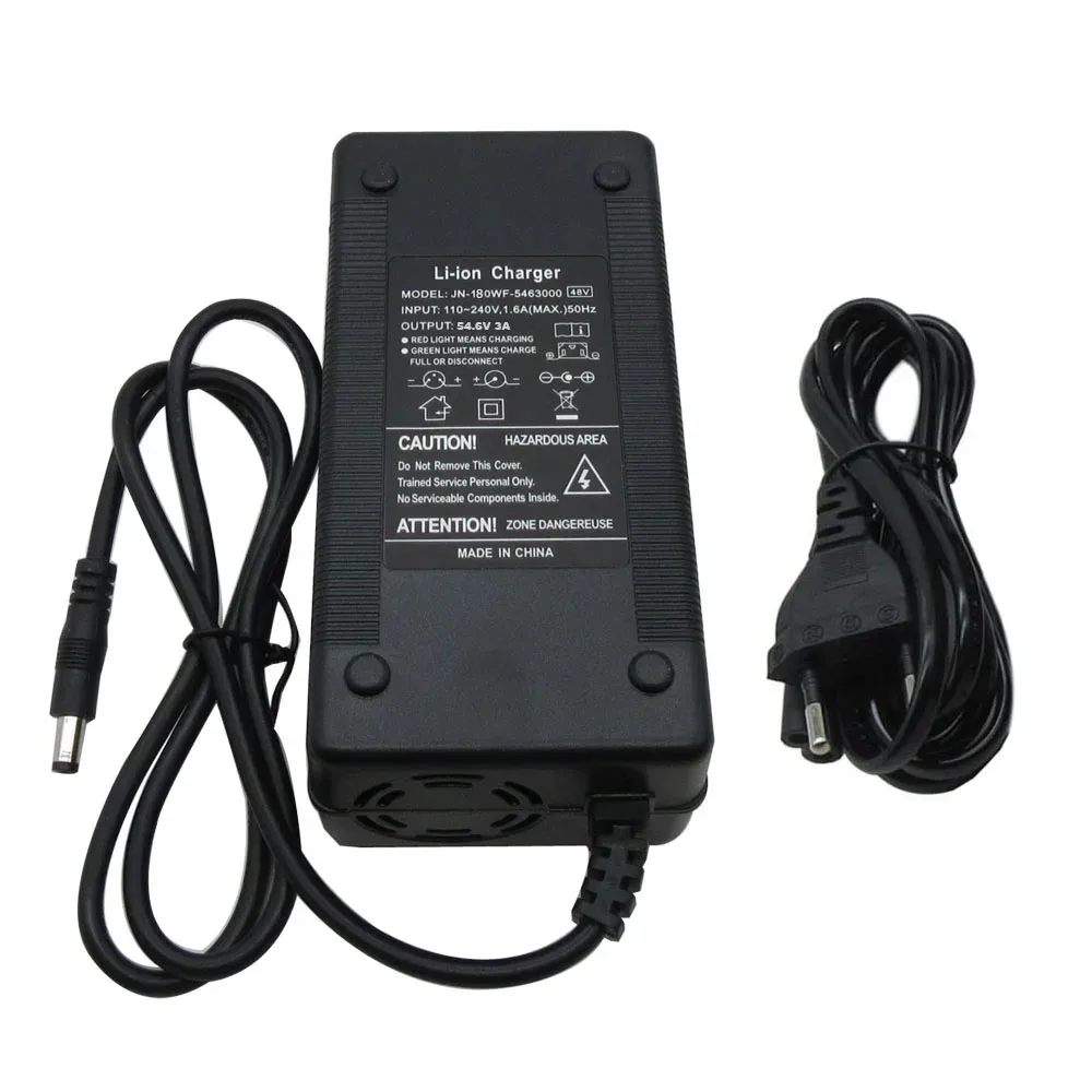 48V 54.6V 3A Lithium Battery Charger For 13S 48 Volt 48V3A Li Ion 20AH 30AH Charger DC GX16 XLR XT60 Connector
