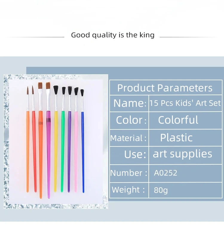 Art Supplies Children's Paintbrush Painting Set 15 Pcs Sponge Paintbrush Sponge Set For Children Graffiti Paintbrush