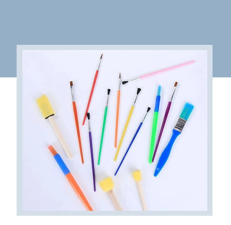 Art Supplies Children's Paintbrush Painting Set 15 Pcs Sponge Paintbrush Sponge Set For Children Graffiti Paintbrush