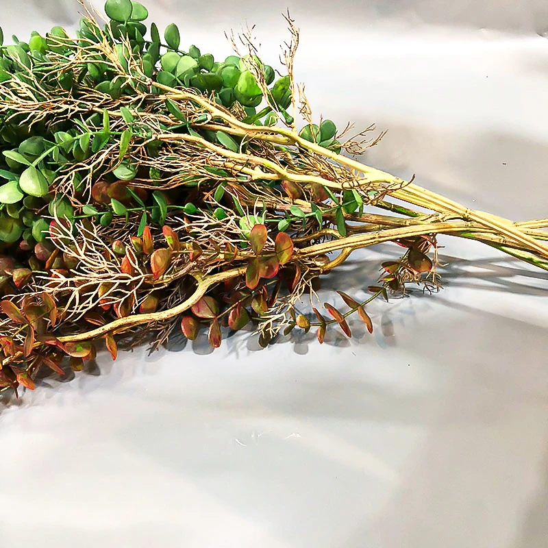 104cm Fake Eucalyptus Rattan Artificial Plants Vine Plastic Tree Branch Wall Hanging Leafs For Home Garden Outdoor Wedding Decor