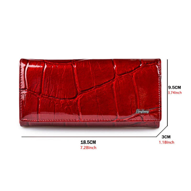 Annmouler Brand New Wallet for women Large Capacity Cow Leather Purse Functional Card Holder Cowhide Female Purse Female Clutch