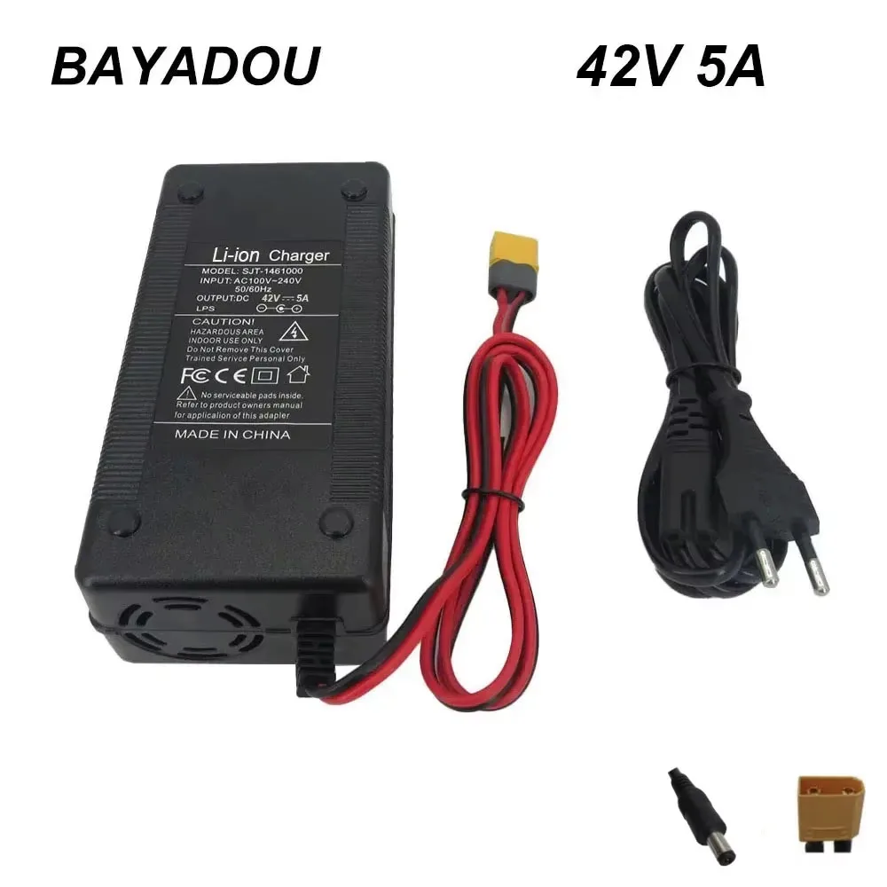 42V 5A Li-ion Battery Charger XT60 DC 42V5A 36V 10S Lithium 20AH 30AH 40AH Charger 36V5A With Fan