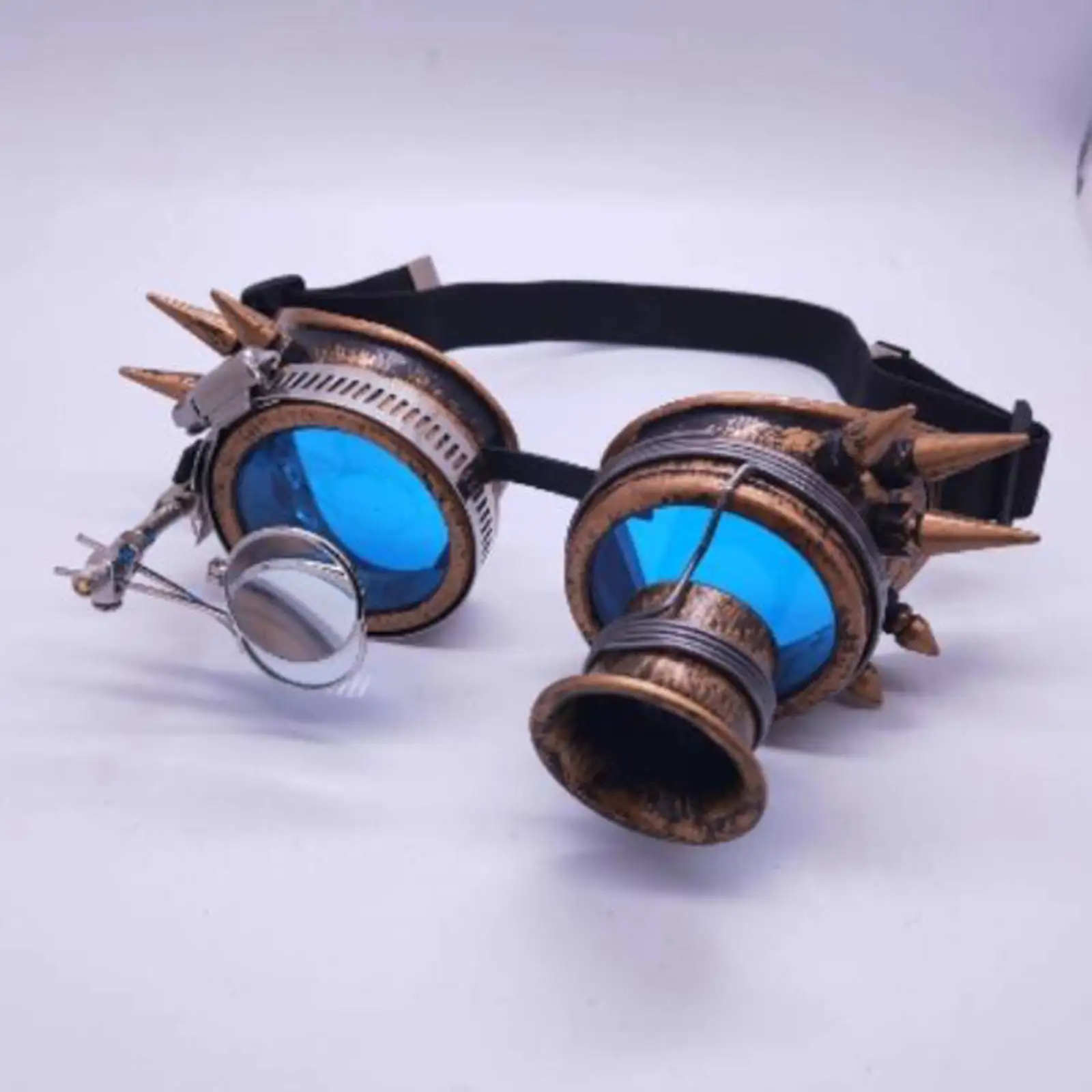 Fashion Steampunk Style Glasses with LED Sunglasses Stage Performances Rechangeable Photo Props Detachable Vintage Style Goggles