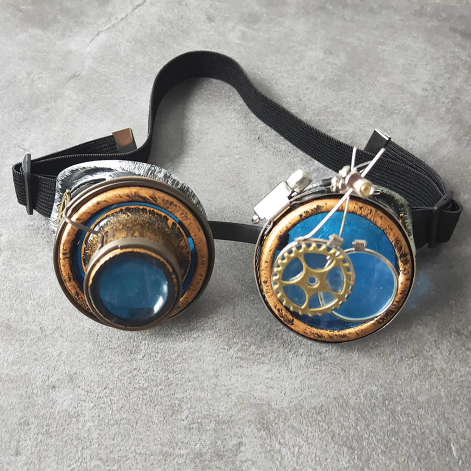 Fashion Steampunk Style Glasses with LED Sunglasses Stage Performances Rechangeable Photo Props Detachable Vintage Style Goggles