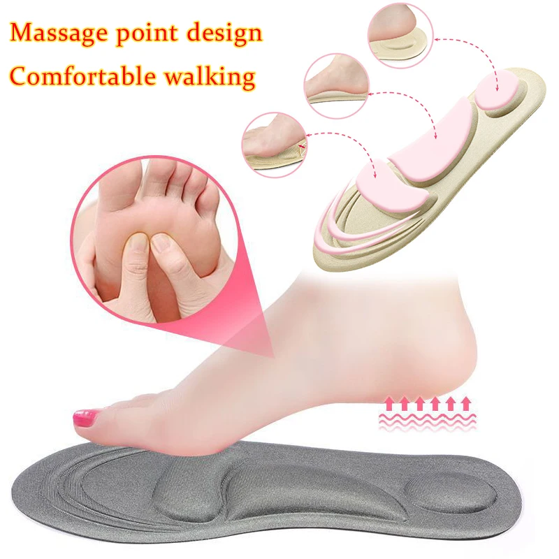 Soft Stretch Sports Insoles Orthopedic Feet Care Pad Breathable Running Cushion Men Women Memory Foam Sneakers Arch Shoes Insert