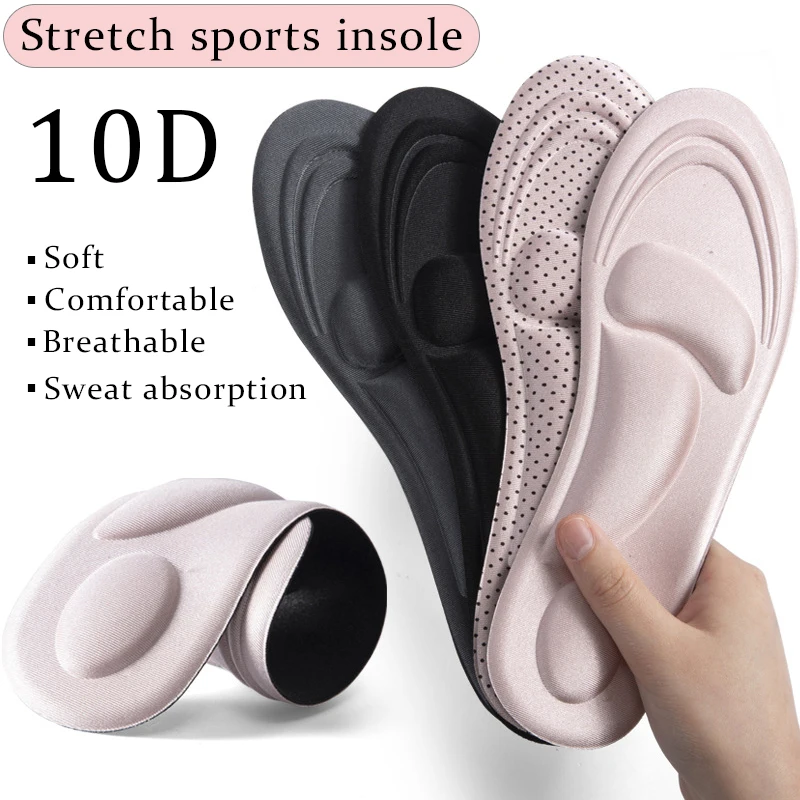 Soft Stretch Sports Insoles Orthopedic Feet Care Pad Breathable Running Cushion Men Women Memory Foam Sneakers Arch Shoes Insert