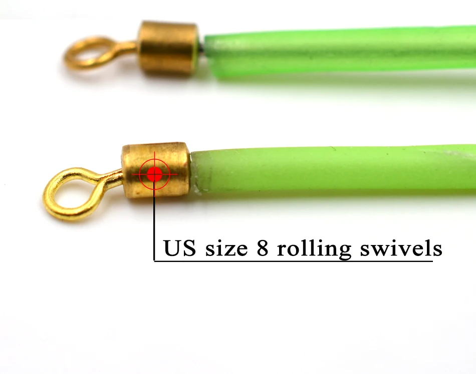 MNFT 6Pcs Fishing Balance Bracket Luminous Tube 7cm/11cm Anti Tangle Booms With Swivel Hook Lure Connector Swivel