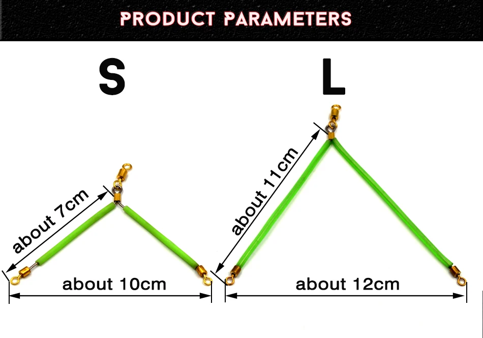 MNFT 6Pcs Fishing Balance Bracket Luminous Tube 7cm/11cm Anti Tangle Booms With Swivel Hook Lure Connector Swivel