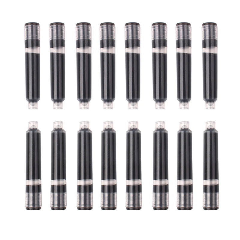 25PCS/Pack Black Ink Cartridges 2.6MM Inner Diameter Short Fountain Pen Ink Mini Fountain Pen Refill School Office Supplies New