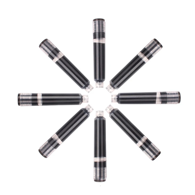 25PCS/Pack Black Ink Cartridges 2.6MM Inner Diameter Short Fountain Pen Ink Mini Fountain Pen Refill School Office Supplies New