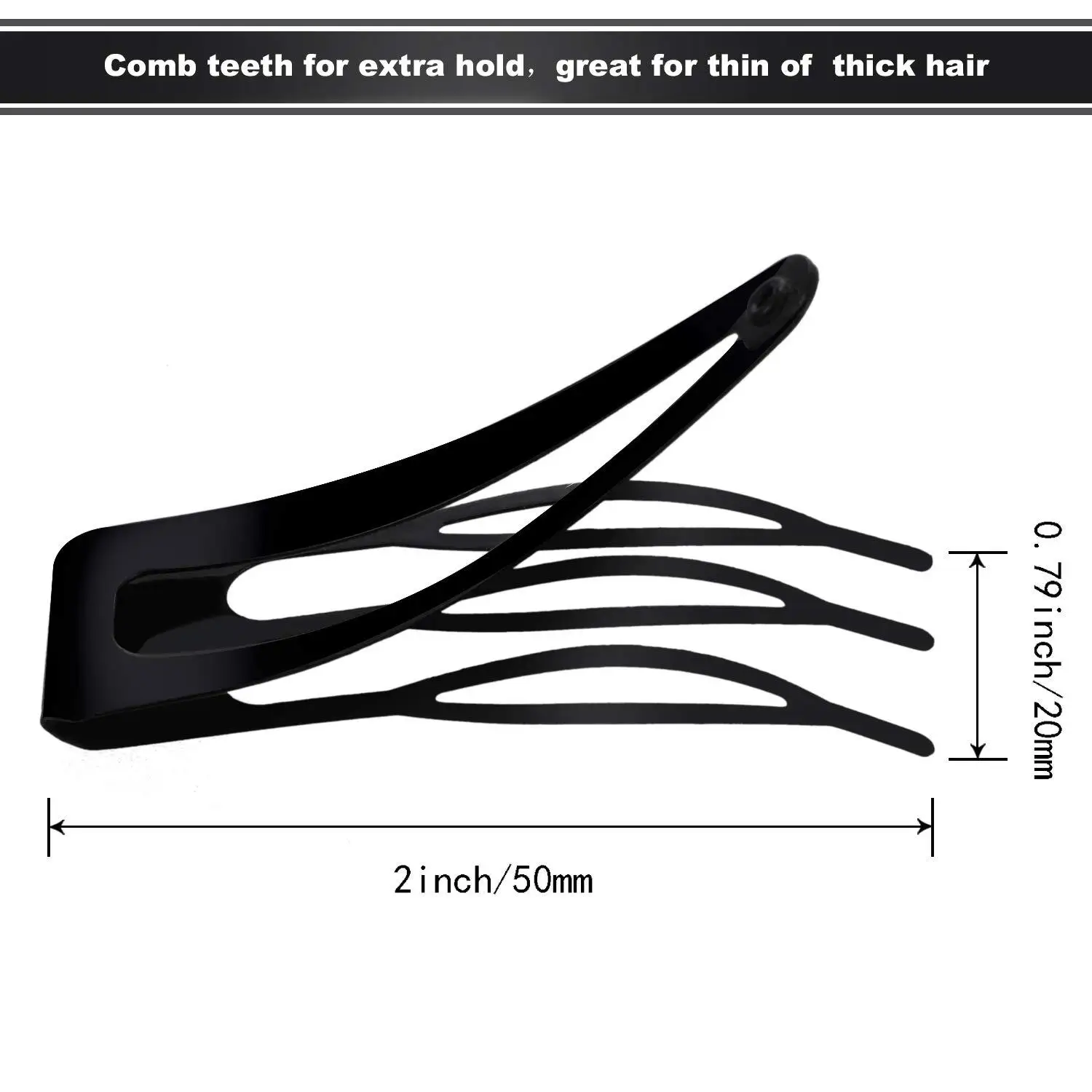 5pcs/lot Black Metal Updo Hair Pins Hair Organizer Hairpin Click Clacks Snap Hair Clips Headwear for Women Fashion Styling Tools