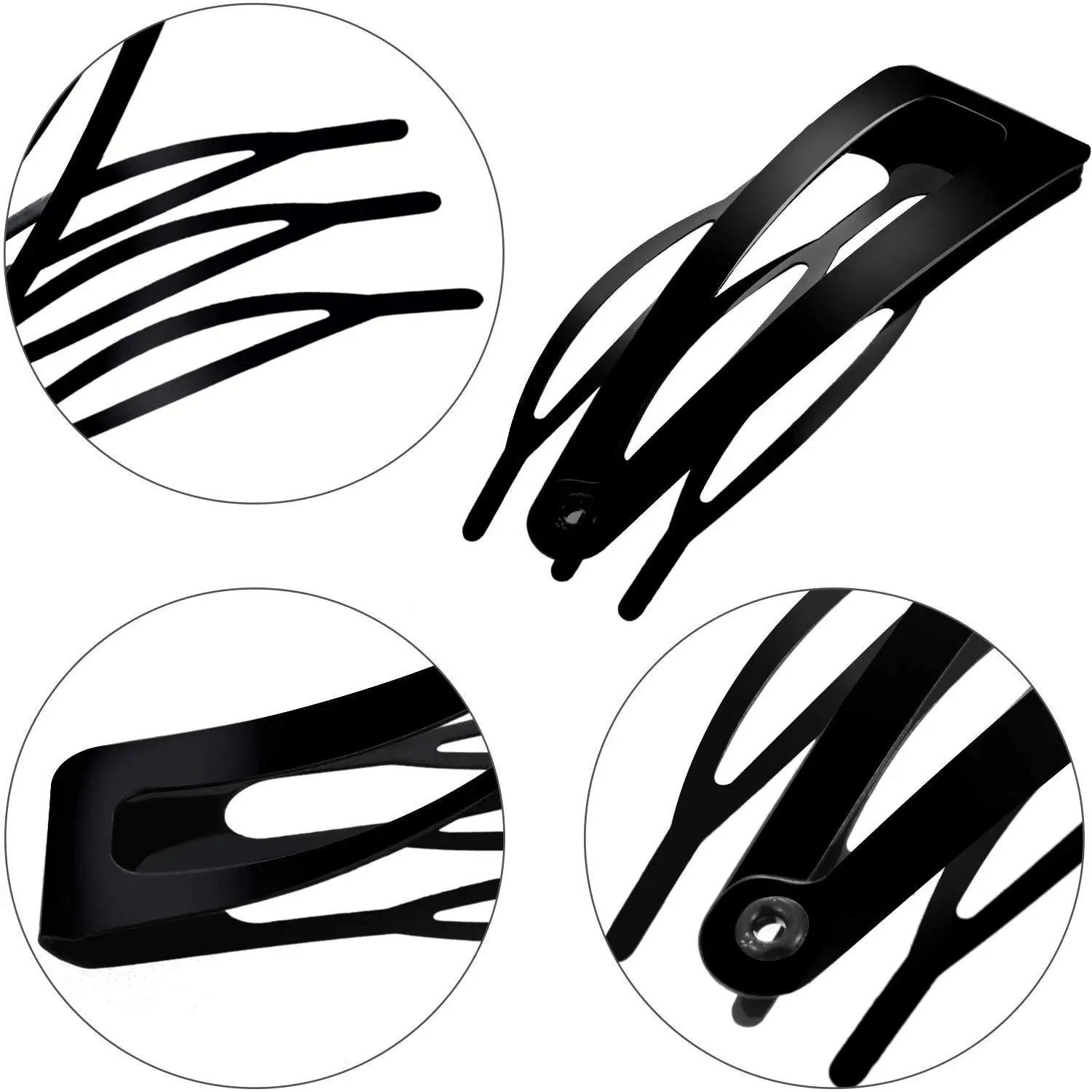 5pcs/lot Black Metal Updo Hair Pins Hair Organizer Hairpin Click Clacks Snap Hair Clips Headwear for Women Fashion Styling Tools