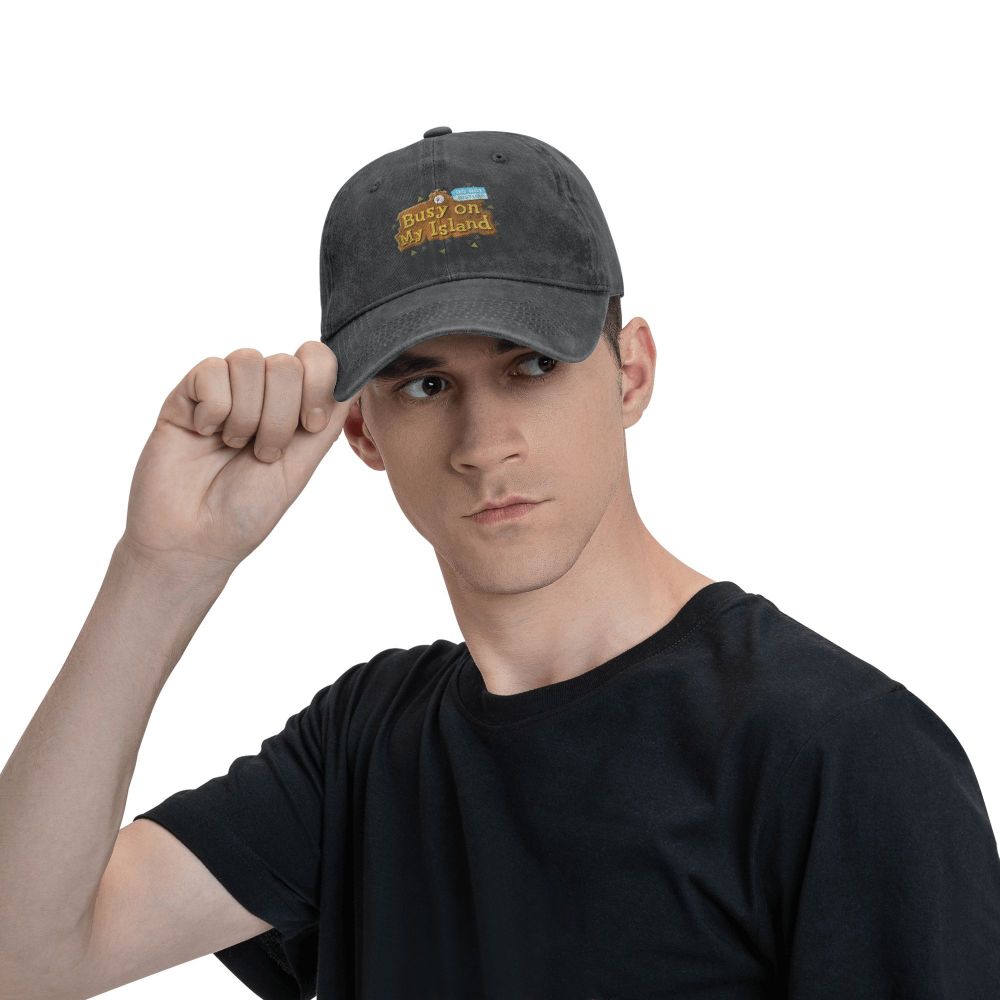 Animal Crossing Pocket Camp Busy On My Island Baseball Caps Peaked Cap Sun Shade Hats for Men Women