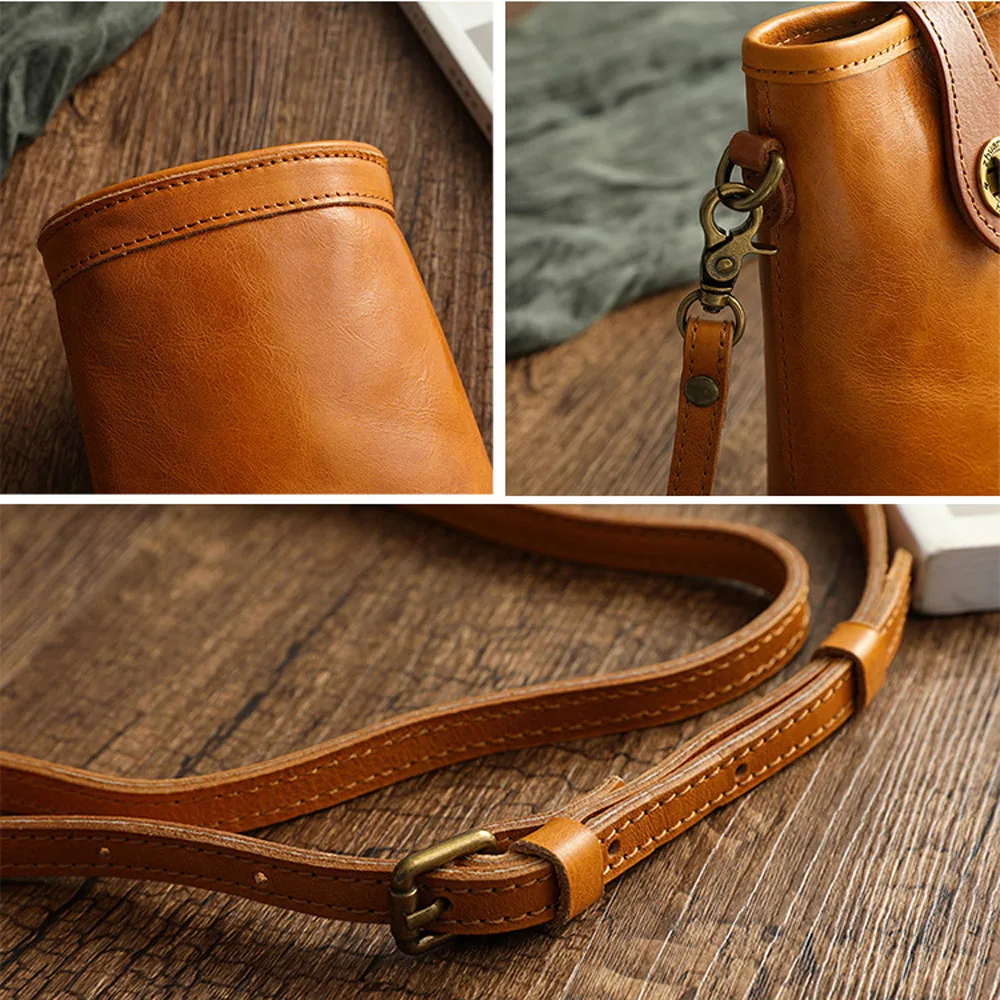 Quality Genuine Leather Crossbody Bag for Women Small Cow Skin Shoulder Fashion Phone Purse Female Promotion