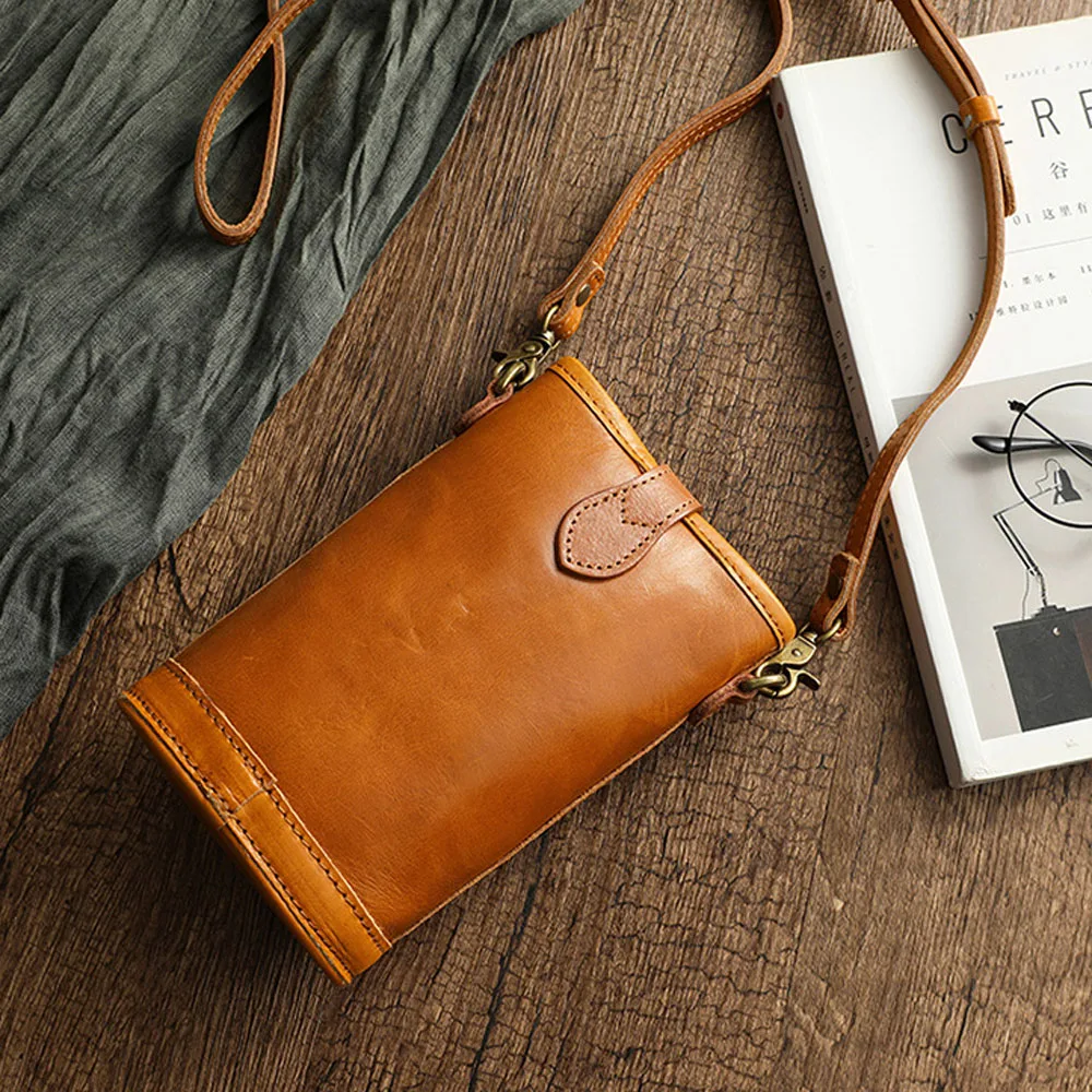 Quality Genuine Leather Crossbody Bag for Women Small Cow Skin Shoulder Fashion Phone Purse Female Promotion