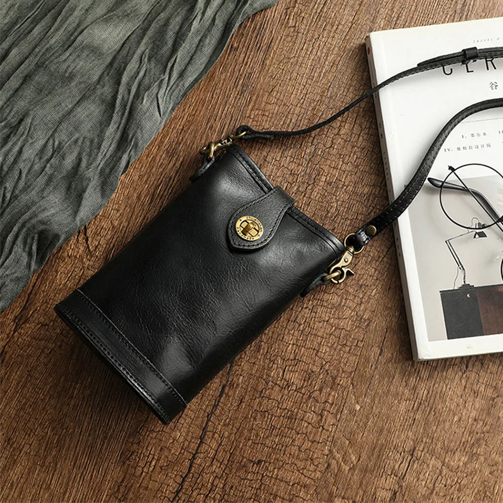 Quality Genuine Leather Crossbody Bag for Women Small Cow Skin Shoulder Fashion Phone Purse Female Promotion