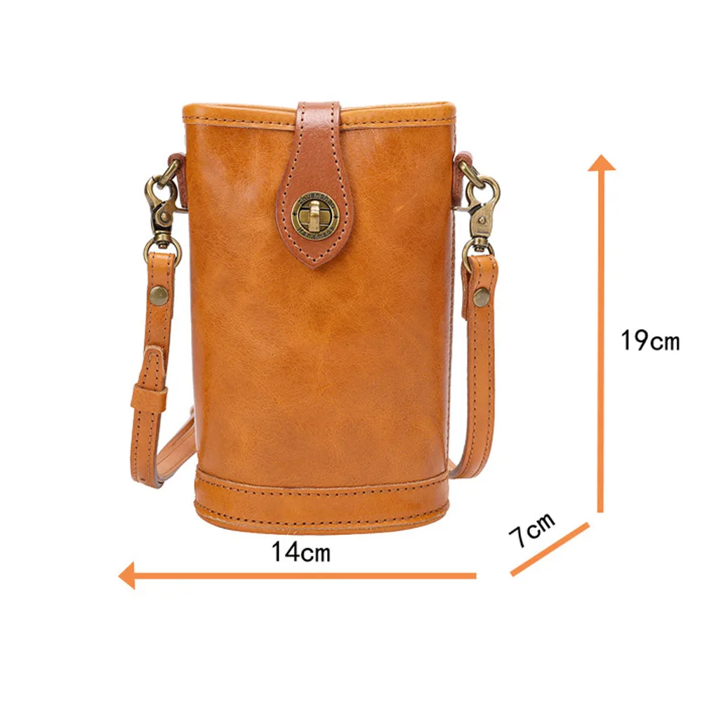 Quality Genuine Leather Crossbody Bag for Women Small Cow Skin Shoulder Fashion Phone Purse Female Promotion