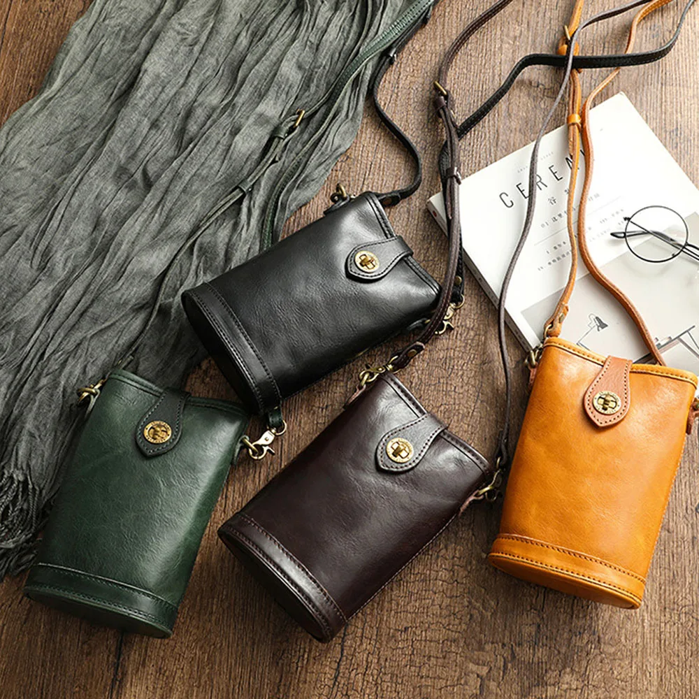 Quality Genuine Leather Crossbody Bag for Women Small Cow Skin Shoulder Fashion Phone Purse Female Promotion