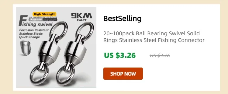 Three Joint Rolling Swivels Fishing Accessories 15~60Pcs Fishing Barrel Swivel Tackle Bass Saltwater Fishing Line Connector Clip