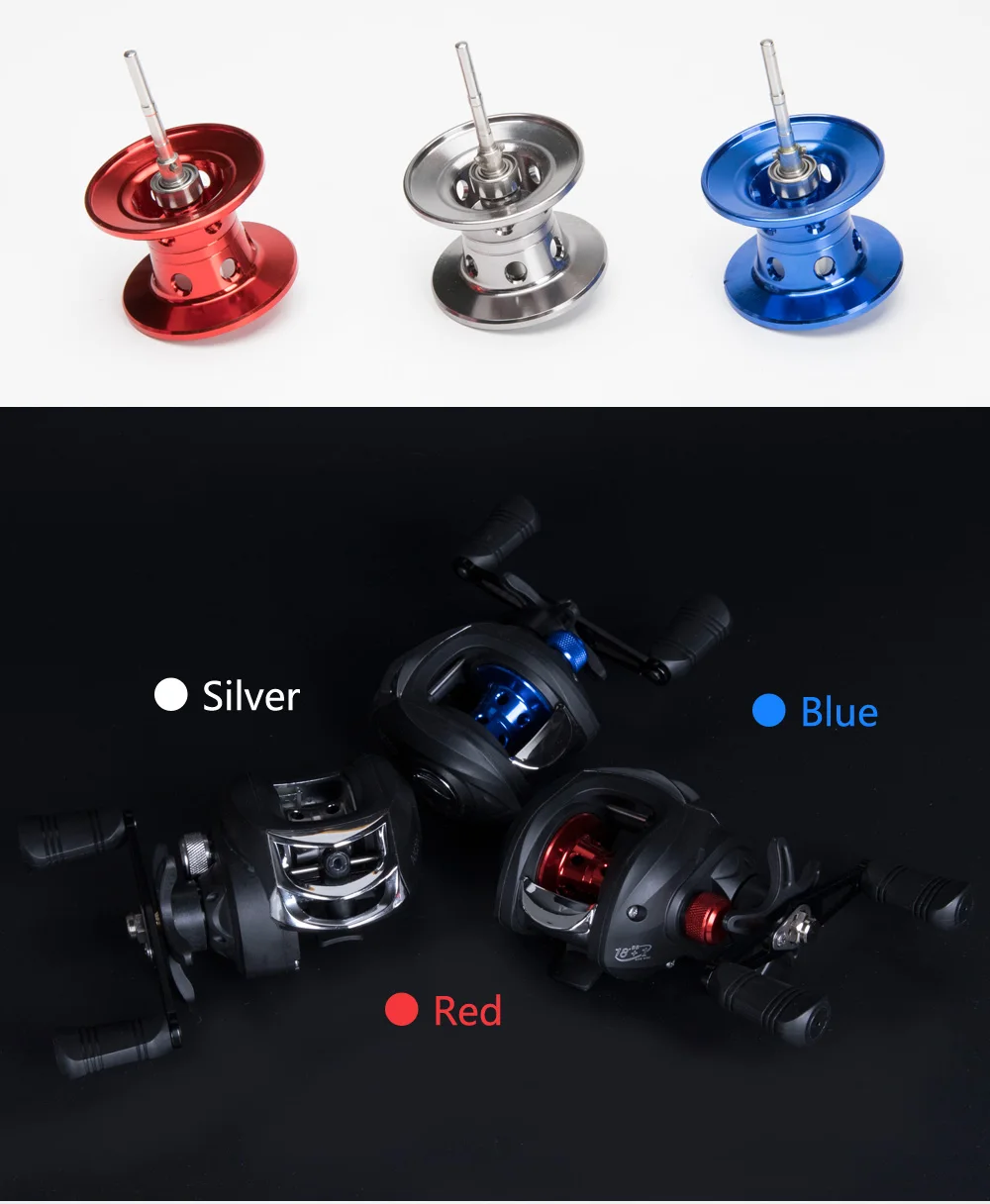 AK200 Metal Scrolls 7.2:1 High Speed Fishing Reel Left Right Hand Baitcasting Reel Brake System 8kg Drag Wheel Bait Casting