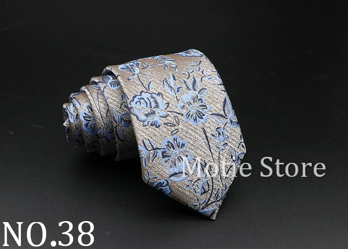 New Style Fashion Jacquard Floral Paisley Necktie Polyester Male Narrow Red Blue Tie Suit Shirt Gift For Men Accessory Gravatas