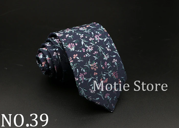 New Style Fashion Jacquard Floral Paisley Necktie Polyester Male Narrow Red Blue Tie Suit Shirt Gift For Men Accessory Gravatas