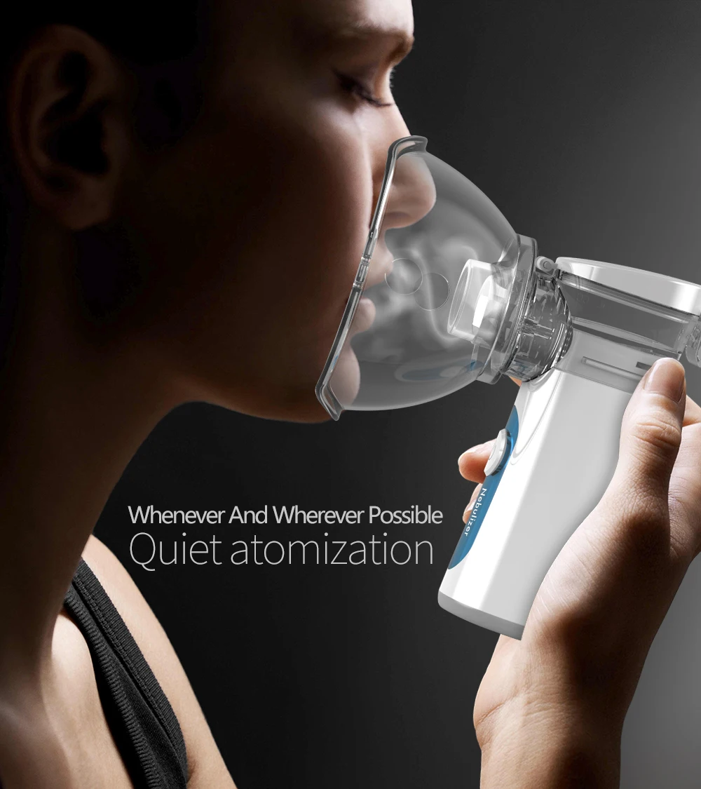 KIUZOU Medical Silent Mesh Nebulizer Handheld Asthma Inhaler Atomizer Kids Adult Nebulizador Mini Portable Nebulizer Humidifier