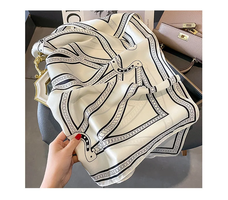 100% Natural Silk Square Scarf Women Foulard High Quality Bandana Scarves Female Neckerchief Popular Headkerchief Shawl Wrap