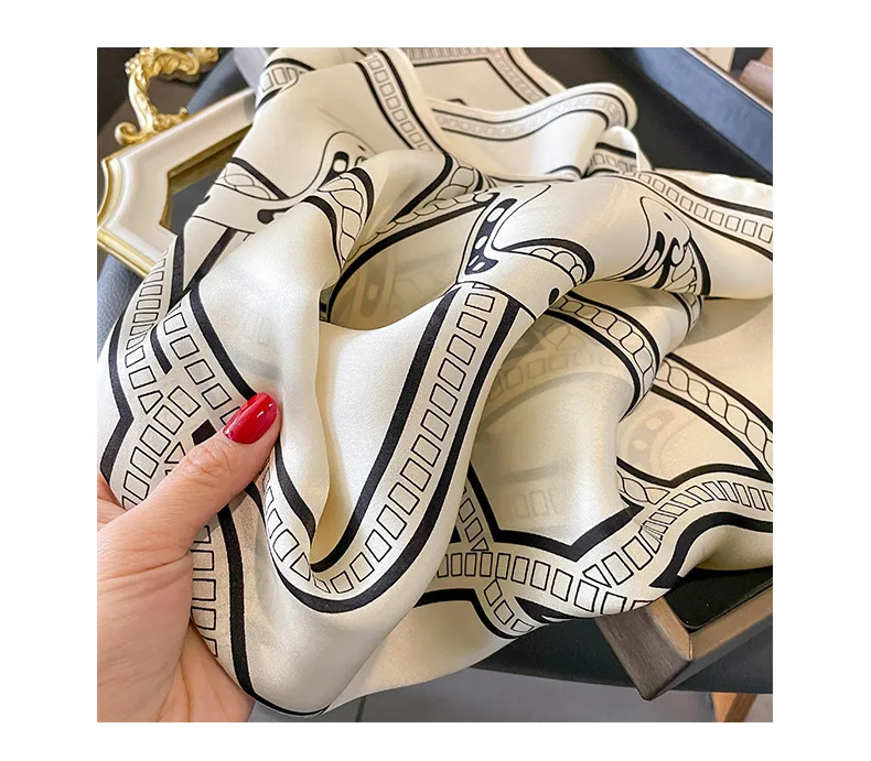 100% Natural Silk Square Scarf Women Foulard High Quality Bandana Scarves Female Neckerchief Popular Headkerchief Shawl Wrap