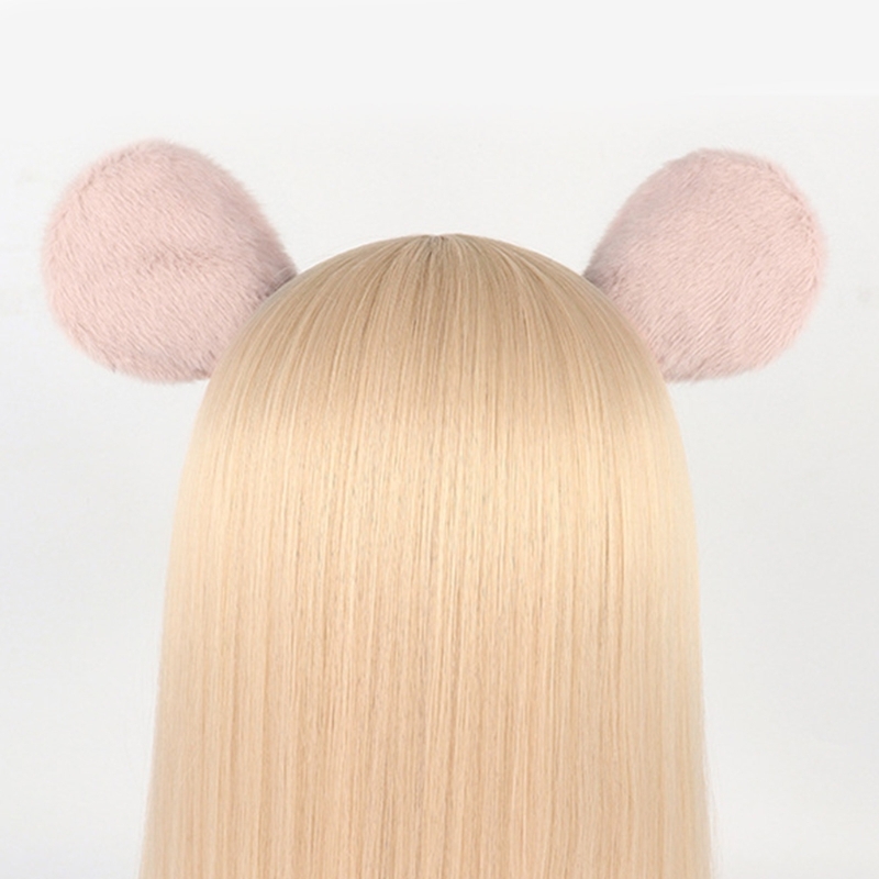 2Pieces Mouse Cat Wolf Tail Ears Headband Set Halloween Christmas Fancy-Party Costume Toy Gift for Woman Men Cosplay