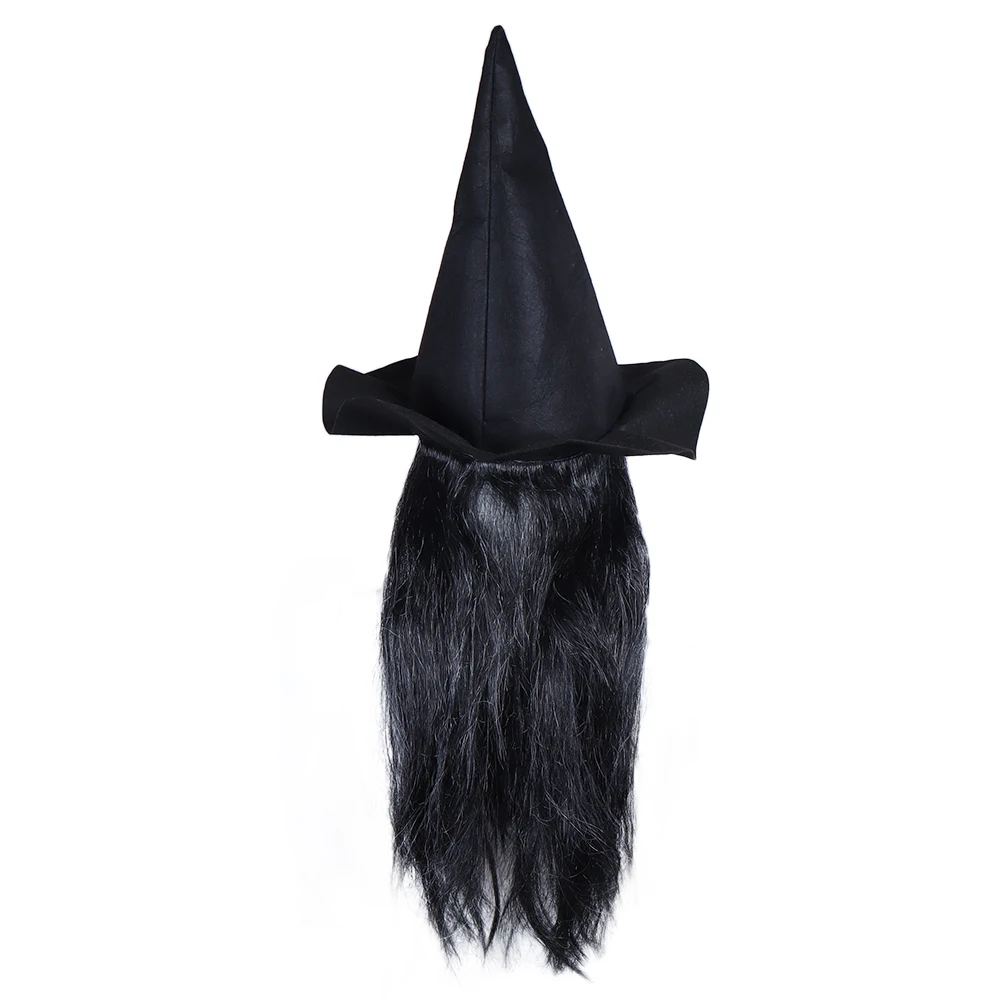 Halloween Horror Old Witch Mask with Hat Cosplay Scary Clown Hag Latex Masks Green Face Big Nose Old Women Costume Party Props
