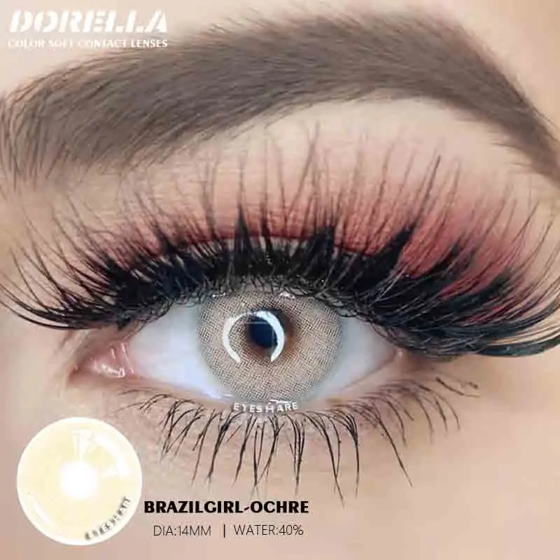 D'ORELLA 1 Pair(2pcs) Natural Color Lens Eyes Yearly Color Contact Lenses For Eyes Beauty Contact Lenses Eye Cosmetic Color Lens