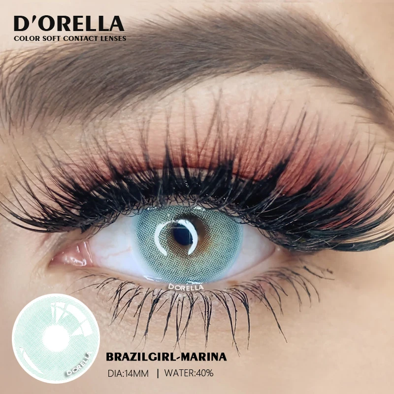D'ORELLA 1 Pair(2pcs) Natural Color Lens Eyes Yearly Color Contact Lenses For Eyes Beauty Contact Lenses Eye Cosmetic Color Lens