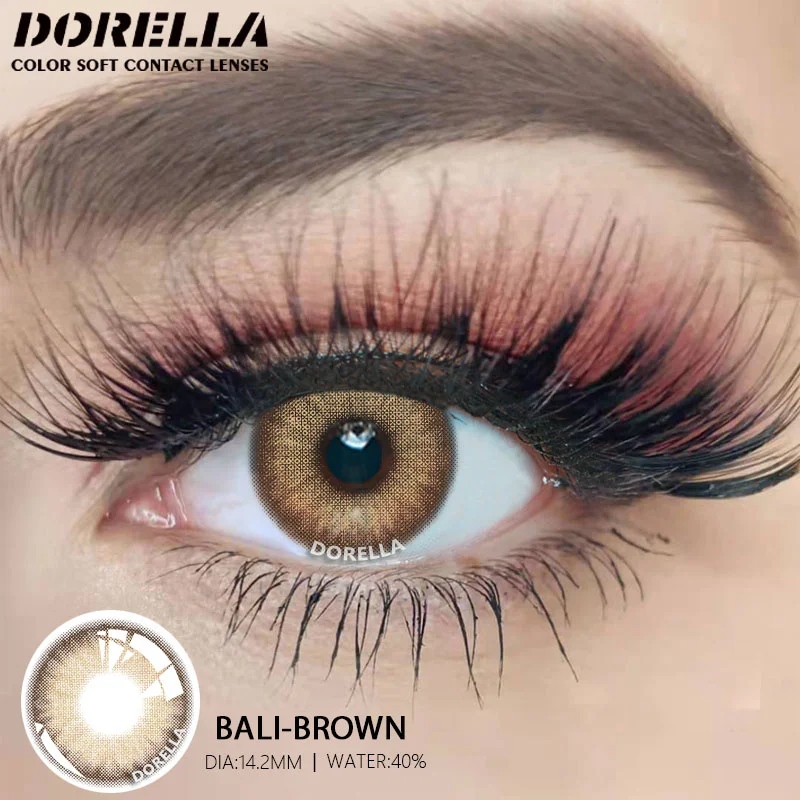D'ORELLA 1 Pair(2pcs) Natural Color Lens Eyes Yearly Color Contact Lenses For Eyes Beauty Contact Lenses Eye Cosmetic Color Lens