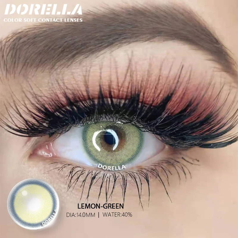 D'ORELLA 1 Pair(2pcs) Natural Color Lens Eyes Yearly Color Contact Lenses For Eyes Beauty Contact Lenses Eye Cosmetic Color Lens