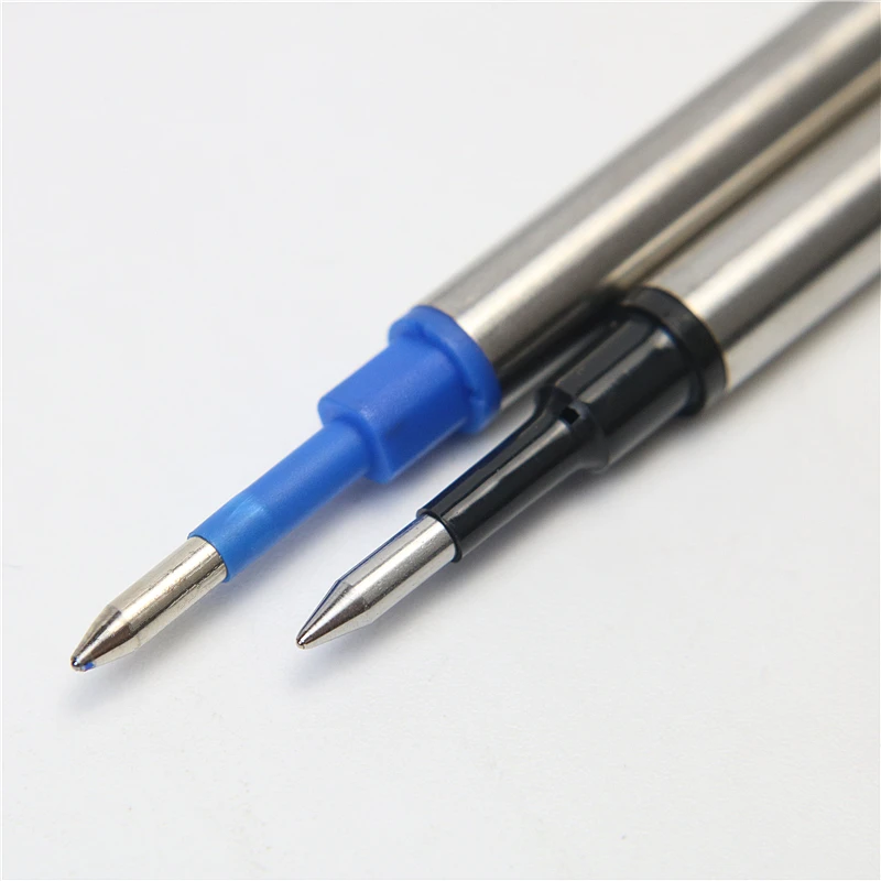 0.5mm blue and black Red roller Pen Refill Smooth writing Metal ballpoint pen refill 5PCS/lot Stationery pen writing accessories