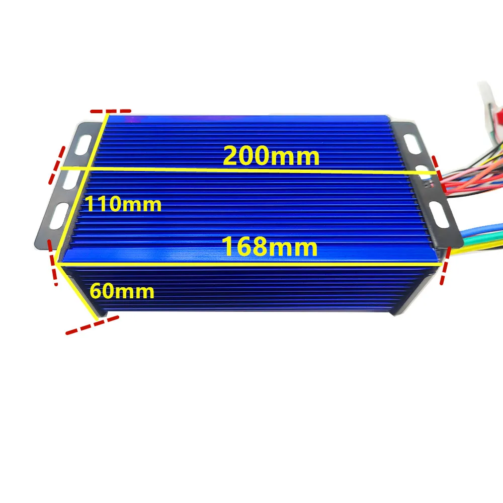 36V 48V 60V 72V 2000W Brushless Motor Controller 45A 60A for Electric Bike/Trycycle/E-Scooter/Dual Mode Hall/ Hallless Sensor