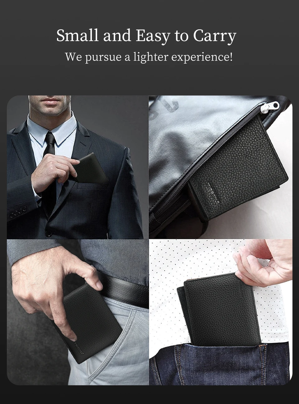 Tigernu 100% Genuine Leather Men Wallet Designer Men's Purse Card Wallet For Men Small Money Bag High Quality Luxury Male Wallet