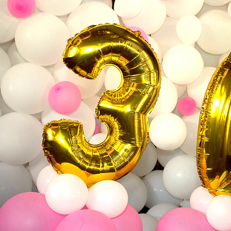 40inch Rose Gold Number Balloon Anniversary Wedding Party Decoration Digital Foil Balloons Inflatable Helium Balon Toy Wholesale