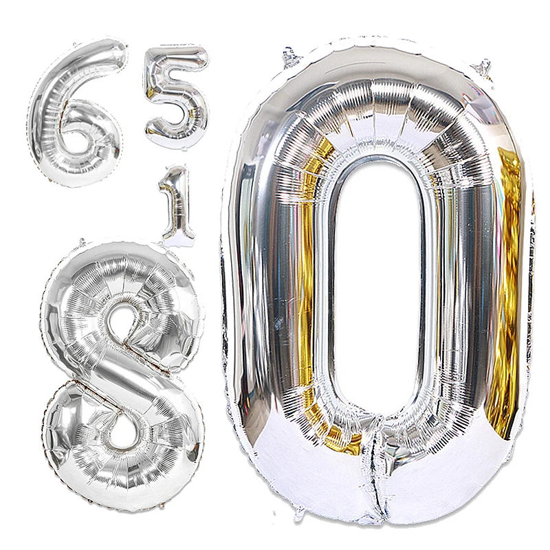 40inch Rose Gold Number Balloon Anniversary Wedding Party Decoration Digital Foil Balloons Inflatable Helium Balon Toy Wholesale