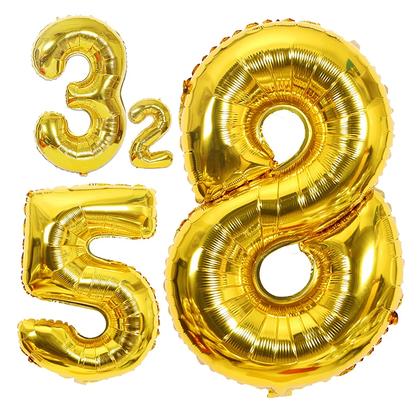 40inch Rose Gold Number Balloon Anniversary Wedding Party Decoration Digital Foil Balloons Inflatable Helium Balon Toy Wholesale
