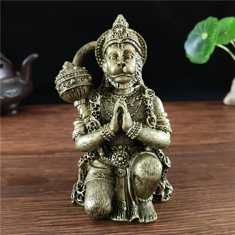 Stone Color Hanuman Statue Sculpture Big Resin Hindu Monkey God Buddha Statues Figurine Zen Home Garden Decoration Lucky Gifts