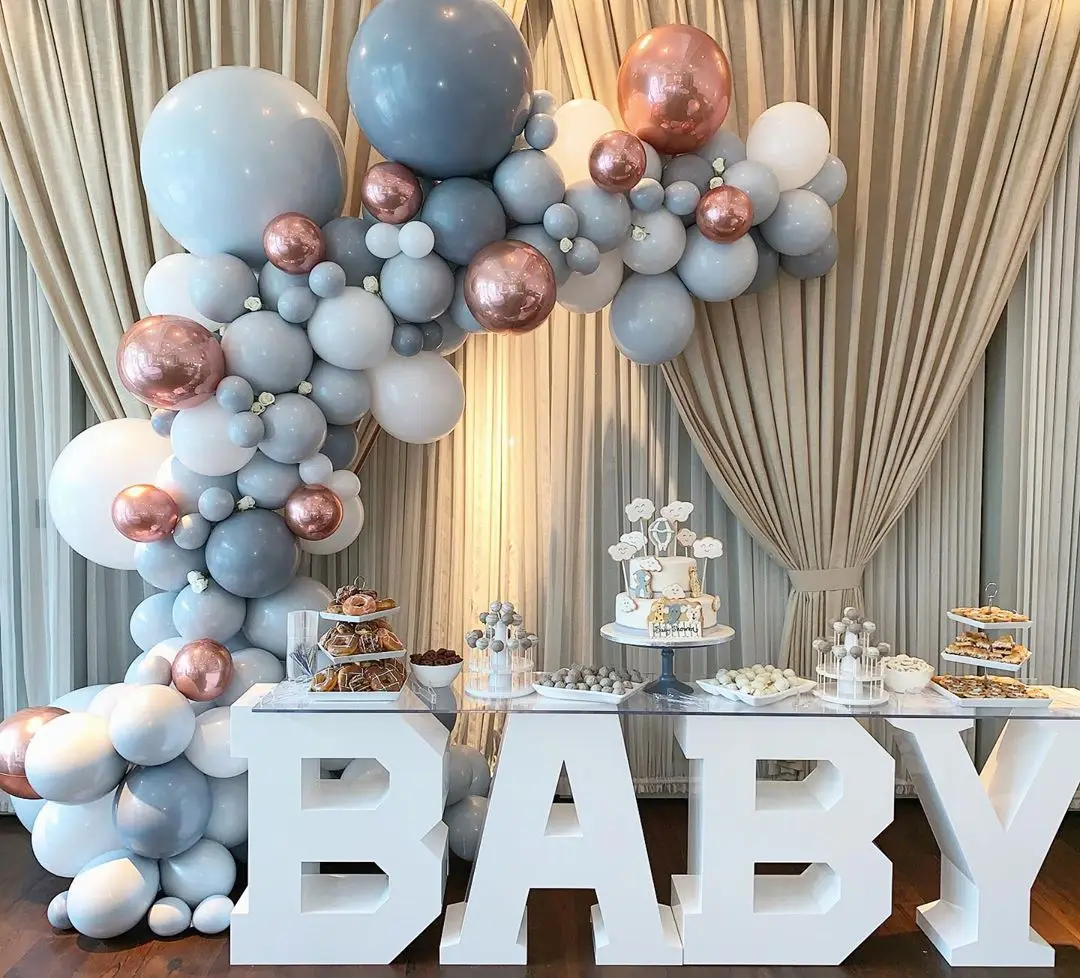 5/10/12/18/36inch Gray Balloons Mini Large Macaron Gray Globos Grey Latex Balloon for Wedding Birthday Party Decoration Supplies